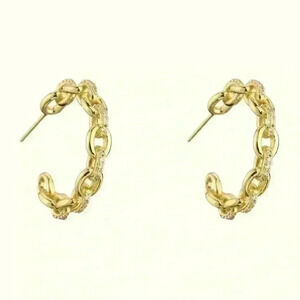 Simulated Diamond Link Earring